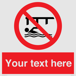 Custom Do not swim in the vicinity of piers